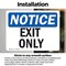 Signmission Exit Sign, Vinyl Decal, 14 in W, 10 in H, Exit Only OS-2PACK-NS-D-1014-L-12232 - alternate 6